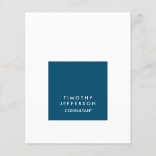 Personalised Ocean Blue White Elegant Modern Flyer