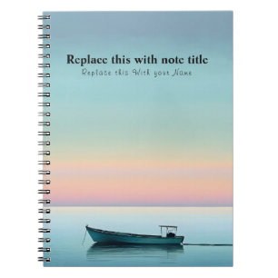 Personalised Ocean Sunset Notebook