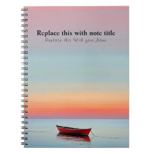 Personalised Ocean Sunset Notebook