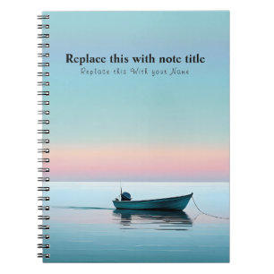 Personalised Ocean Sunset Notebook