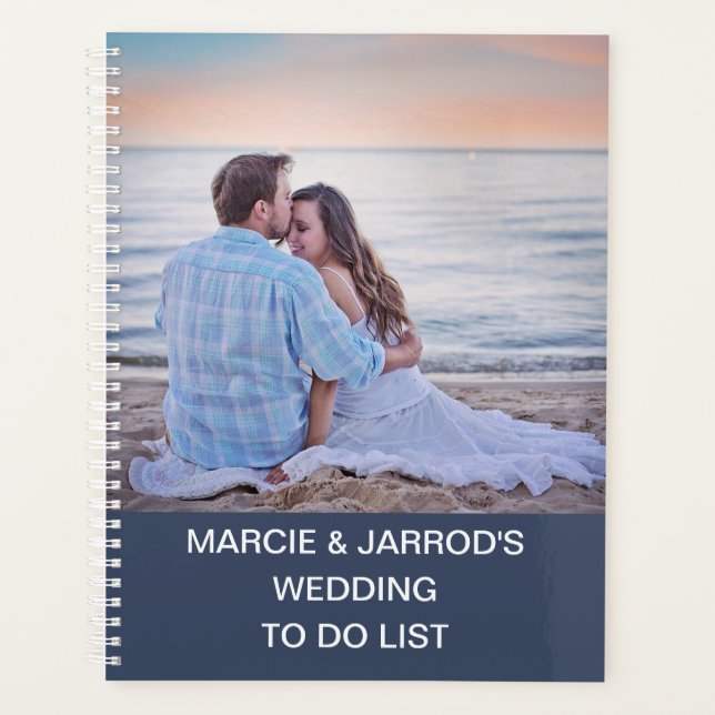 Personalised Ocean Water Beach To Do List Planner (Front)