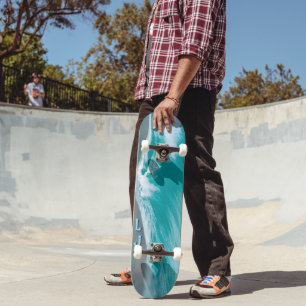 Personalised Ocean Wave Theme  Skateboard