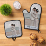 Personalised Ocean Wedding Couple Oven Mitt & Pot Holder Set<br><div class="desc">Personalised Ocean Wedding Couple Oven Mitt & Pot Holder Set</div>