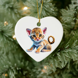 Personalised Ocicat Kitten Ceramic Ornament