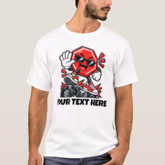 Personalised Octagon Name & Custom Text T-Shirt