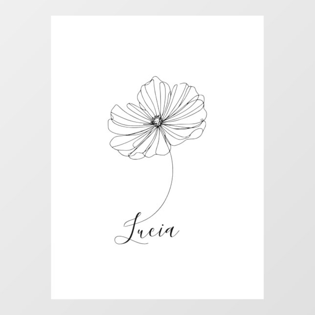 Personalised October Cosmos Birth Flower Gift  (Sheet)