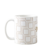Personalised off-white tumbling squares Mug