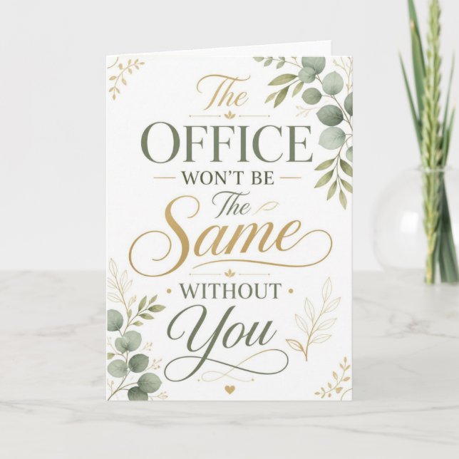 Personalised Office Won't Be The Same Card (Front)