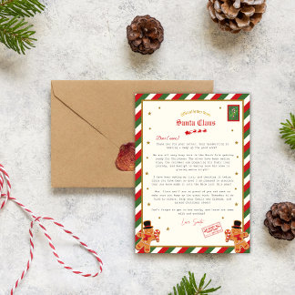 Personalised Official Letter from Santa Nice List Invitation