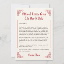 Personalised Official North Pole Letter From Santa