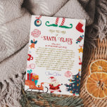 Personalised Official North Pole Letter From Santa Invitation<br><div class="desc">Make Christmas even more magical with this editable letter from Santa on Christmas Night! Featuring festive details like Santa, reindeer, ornaments, and plenty of holiday cheer, this customisable letter is the perfect way for Santa to leave a special message after his visit. Personalise it to create a heartwarming note that...</div>