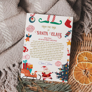 Personalised Official North Pole Letter From Santa Invitation