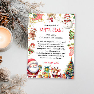 Personalised Official North Pole Letter From Santa Invitation