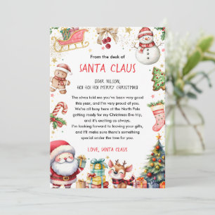 Personalised Official North Pole Letter From Santa Invitation