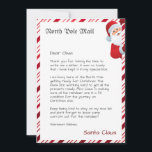 Personalised Official North Pole Letter From Santa Invitation<br><div class="desc">From the Desk of Santa Claus | Christmas Letter Letters from Santa are incomplete without a proper letterhead. Order an authentic handwritten letter from the North Pole. Both Mrs. Clause and Santa delight in the prospect of reaching out to your child to let them know whether they're on the naughty...</div>