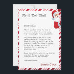 Personalised Official North Pole Letter From Santa Invitation<br><div class="desc">From the Desk of Santa Claus | Christmas Letter Letters from Santa are incomplete without a proper letterhead. Order an authentic handwritten letter from the North Pole. Both Mrs. Clause and Santa delight in the prospect of reaching out to your child to let them know whether they're on the naughty...</div>