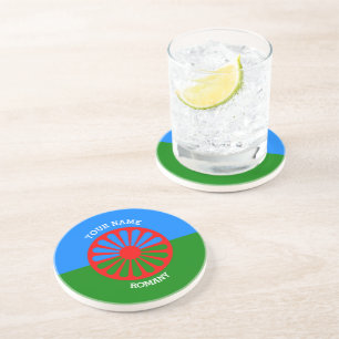 Personalised Official Romany gypsy travellers flag Coaster