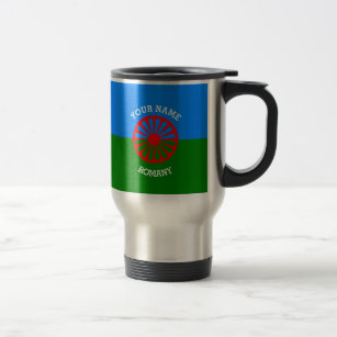 Personalised Official Romany gypsy travellers flag Travel Mug