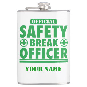 Personalised Official Safety Break Officer Hip Flask