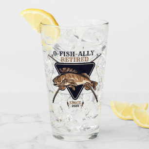Personalised Ofishally Retired Funny Retirement Glass