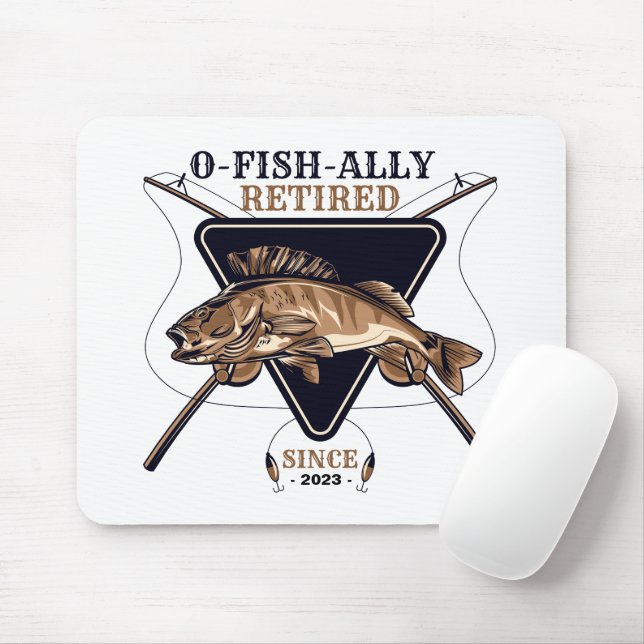 Personalised Ofishally Retired Funny Retirement Mouse Pad (With Mouse)