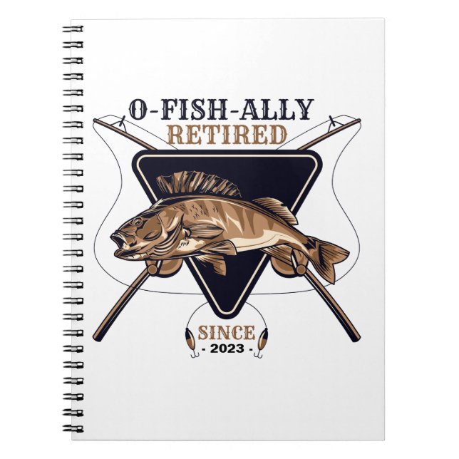 Personalised Ofishally Retired Funny Retirement Notebook (Front)