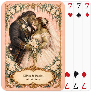 Personalised Ogre Bride and Groom Wedding Favour Playing Cards