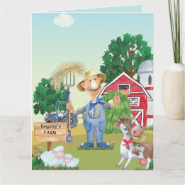 Personalised Old MacDonald's Birthday  Card