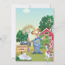 Personalised Old MacDonald's Birthday Invitation