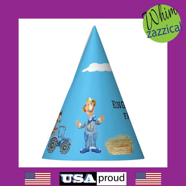 Personalised Old MacDonald's Pig Farm Party Hat (Creator Uploaded)