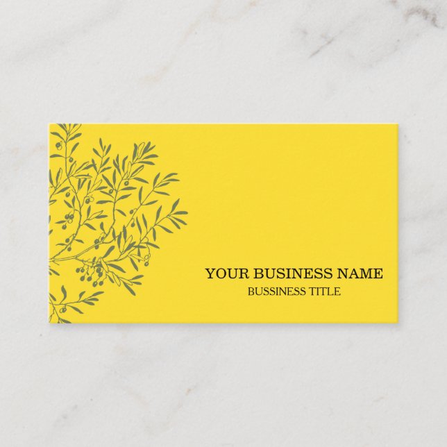 Personalised Olive Branch Catering Chef Business Card (Front)