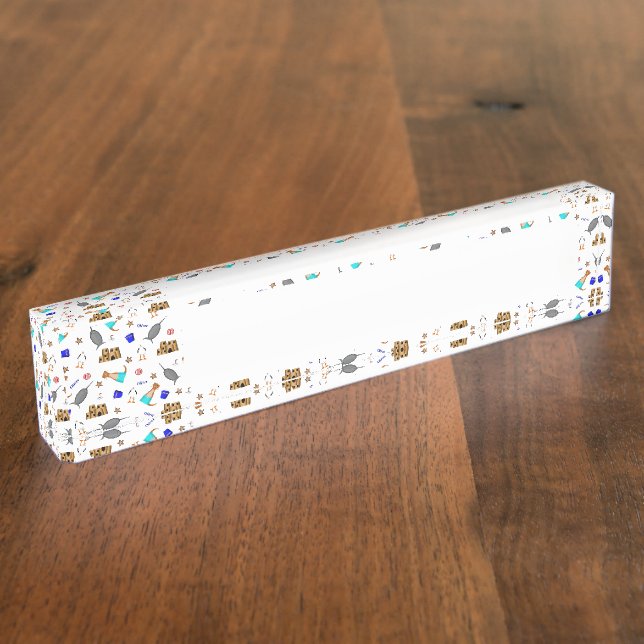 Personalised Oliver The Otter Summer Beach Nameplate (Side)