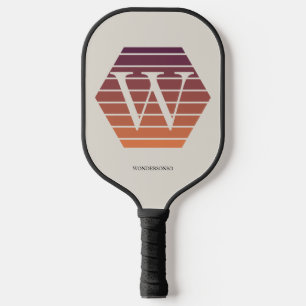 Personalised Ombre Monogram honeycomb hexagon Pickleball Paddle