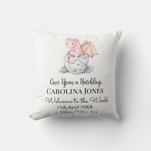 Personalised Once Upon a Hatchling Dragon Keepsake Cushion