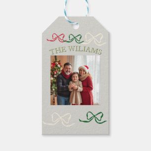Personalised One Big Family Photo In Pastel Tones Gift Tags