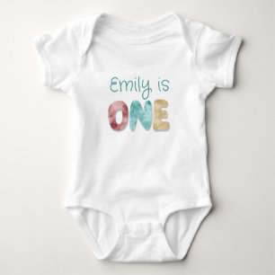 Personalised ONE First Birthday Baby Baby Bodysuit
