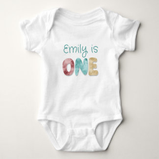 Personalised ONE First Birthday Baby Baby Bodysuit