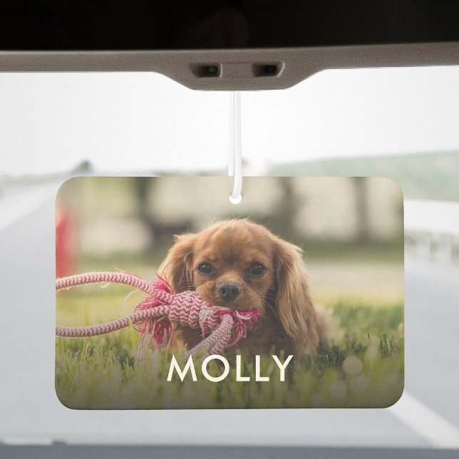 Personalised One Of a Kind Photo And Name Pets Car Air Freshener (Creator Uploaded)