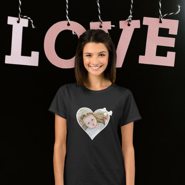 Personalised One Of A Kind Photo Heart T-Shirt (Creator Uploaded)