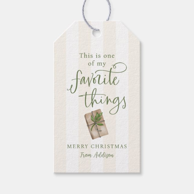 Personalised One of my Favourite Things Gift Tag (Front)
