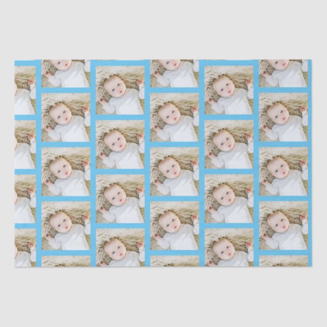 Personalised One Photo Pattern Tissue Paper (Front)