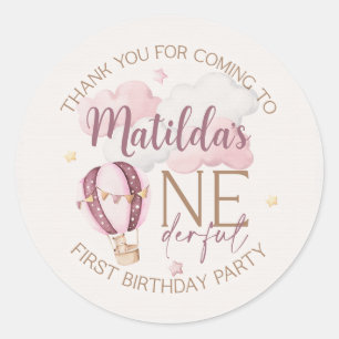 Personalised ONEderful First Birthday Stickers