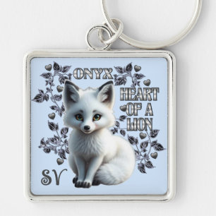 Personalised Onyx - Heart Of A Lion Key Ring