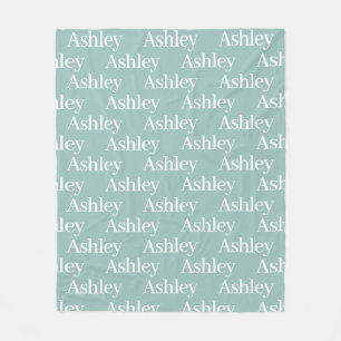 Personalised Opal Repeating Family Name Fleece Blanket