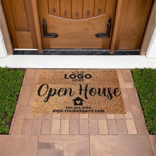 Personalised Open House Real Estate Realtor Logo Doormat (Outdoor)