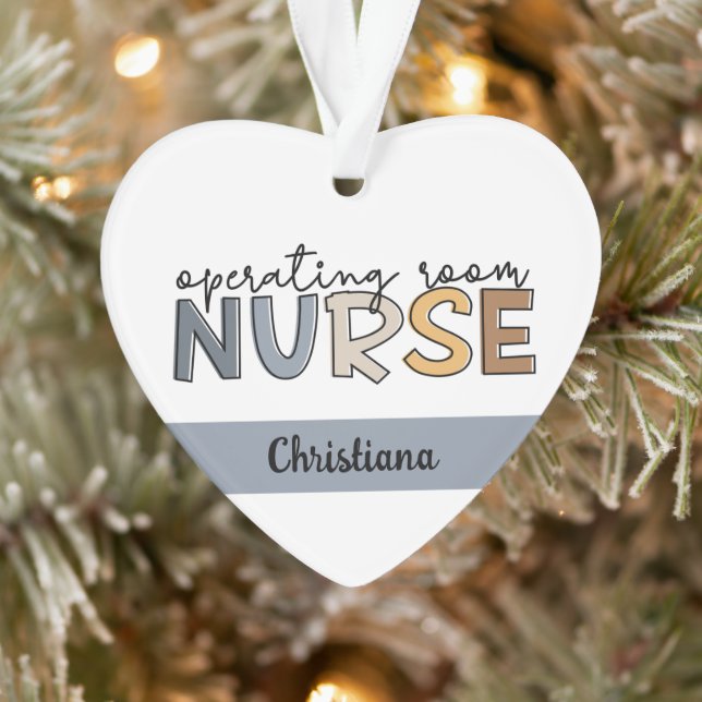 Personalised Operating Room Nurse OR Nurse Ornament (Tree)