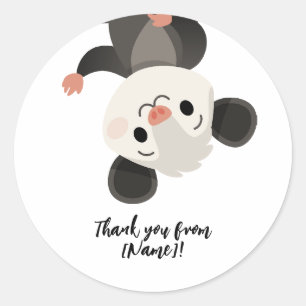 Personalised Opossum Classic Round Sticker