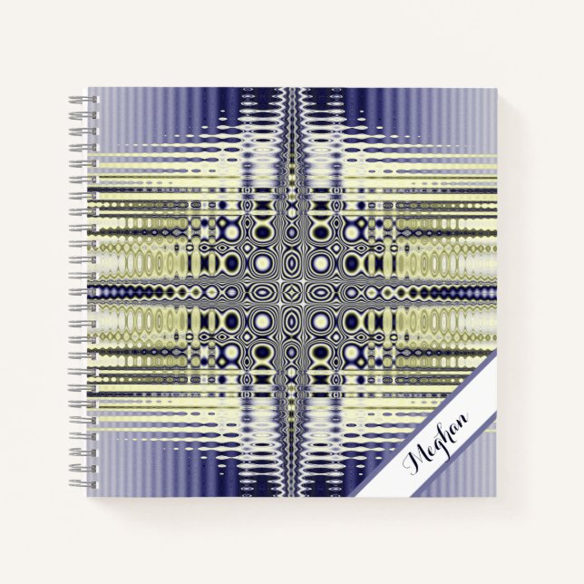 Personalised Optical Illusion Fractal Notebook (Front)