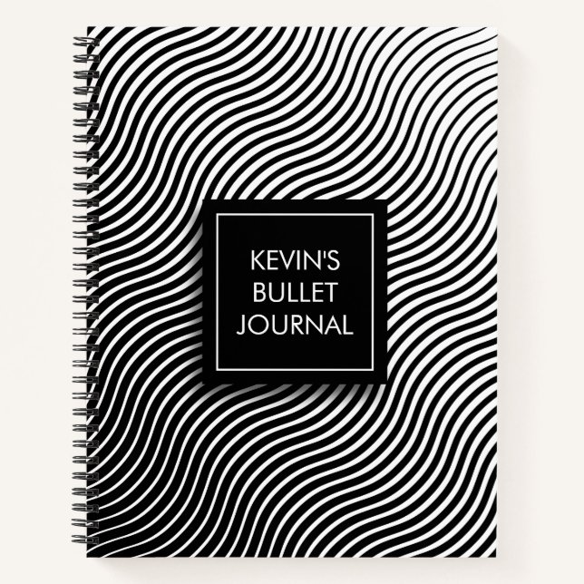 Personalised Optical Waves Bullet Journal (Front)