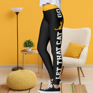 Personalised Orange Black Kitten Feline Cat Pet Leggings